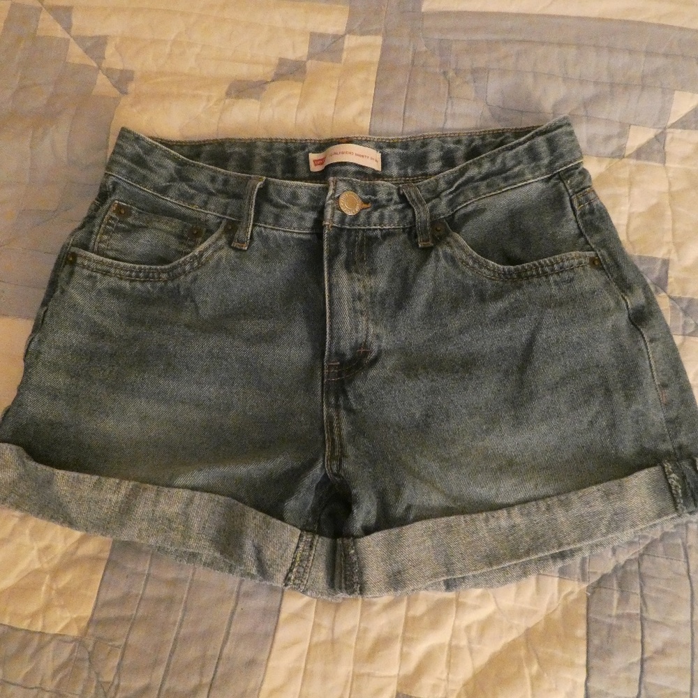 Levi's Girlfriend Shorty Shorts Jean Short/Denim size 16 reg